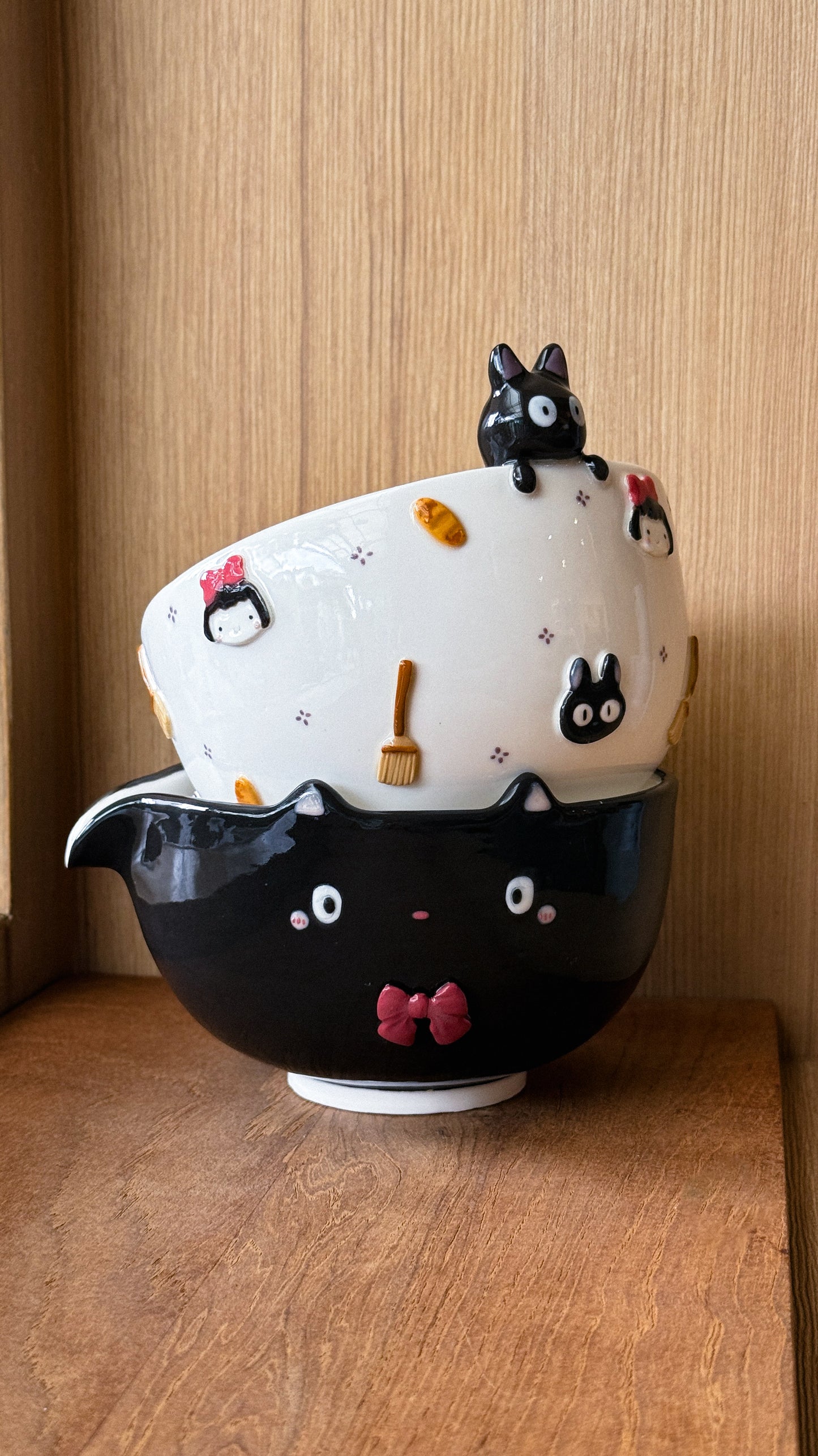 BLACK CAT Matcha bowl, Chawan