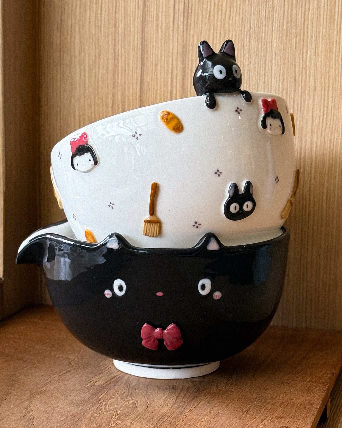 BLACK CAT Matcha bowl, Chawan