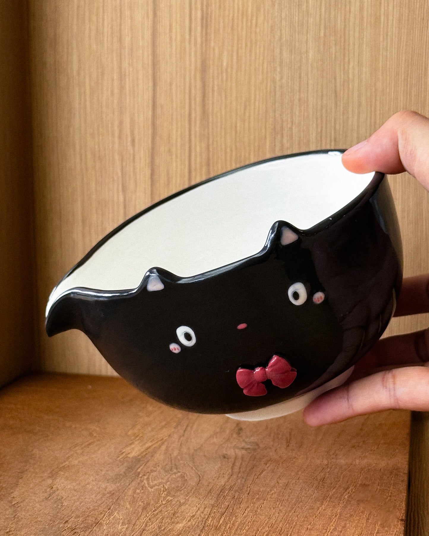 BLACK CAT Matcha bowl, Chawan
