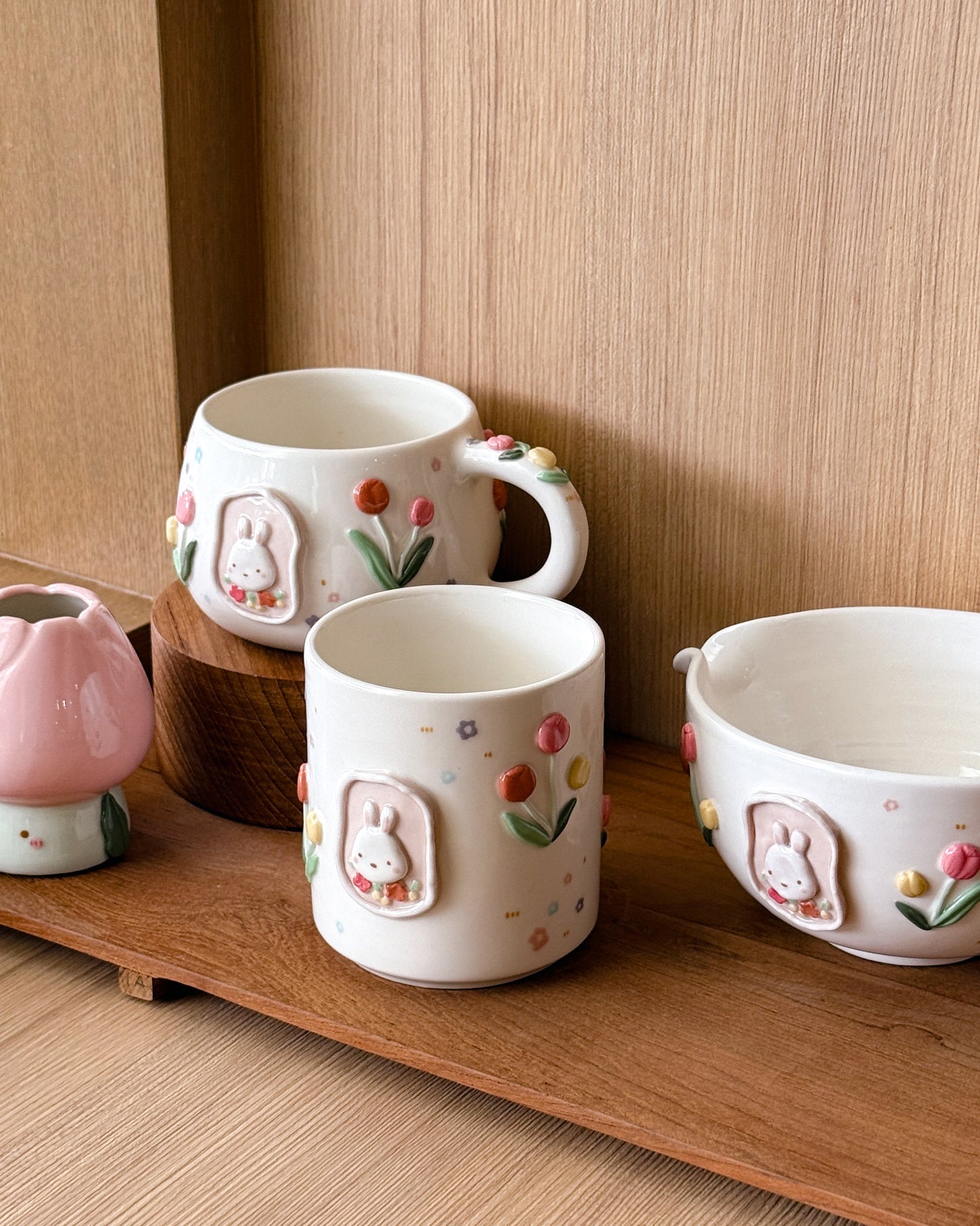 BUNNY TULIP cup, CHUBBY size (PRE-ORDER), Estimated Completion: September-October