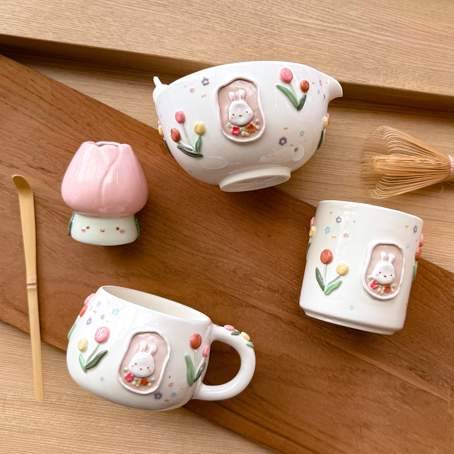 BUNNY TULIP cup, CHUBBY size (PRE-ORDER), Estimated Completion: September-October