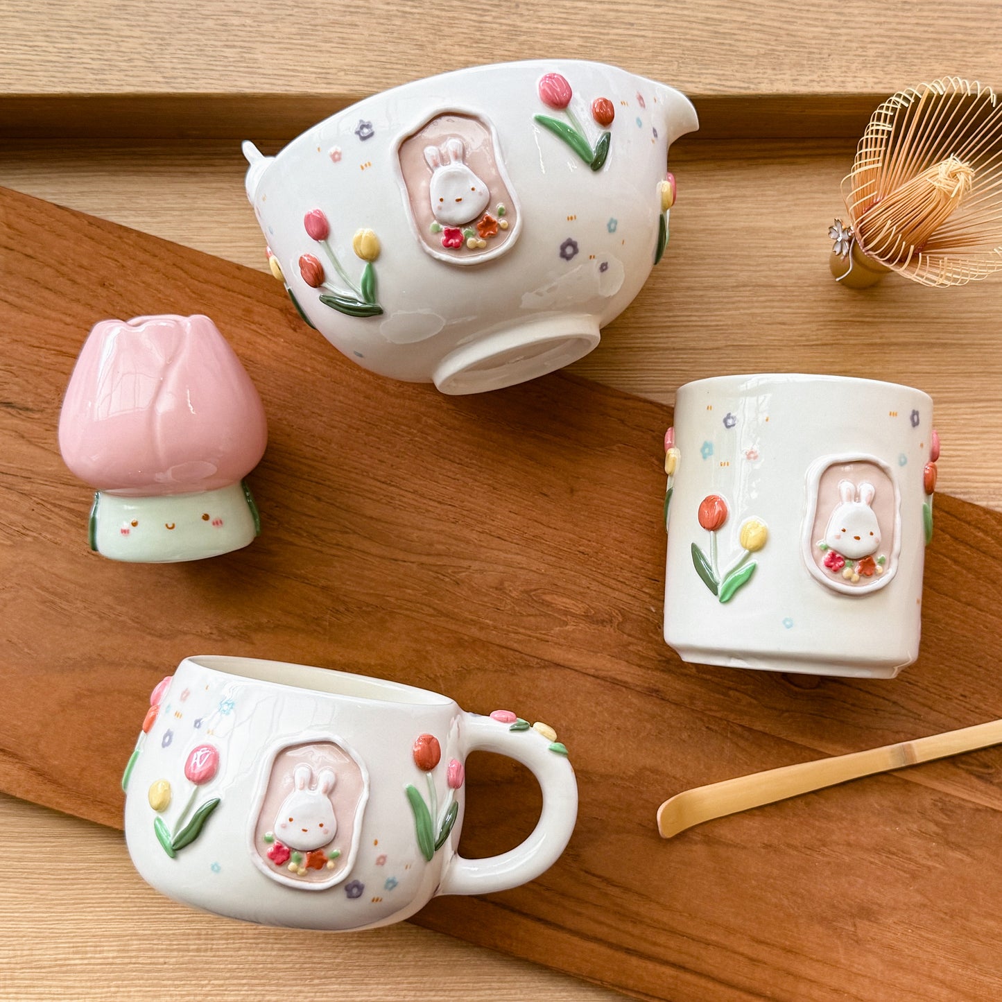 BUNNY TULIP cup, CHUBBY size (PRE-ORDER), Estimated Completion: September-October