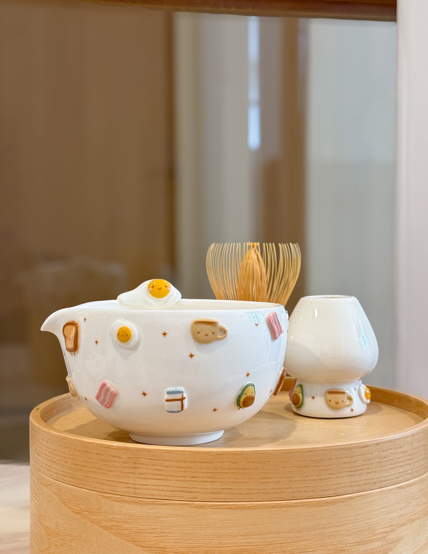 BREAKFAST Matcha bowl, Chawan