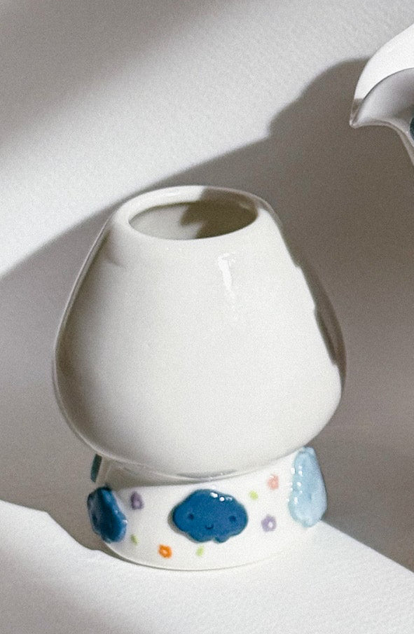 Floral cloud chasen holder, whisk holder