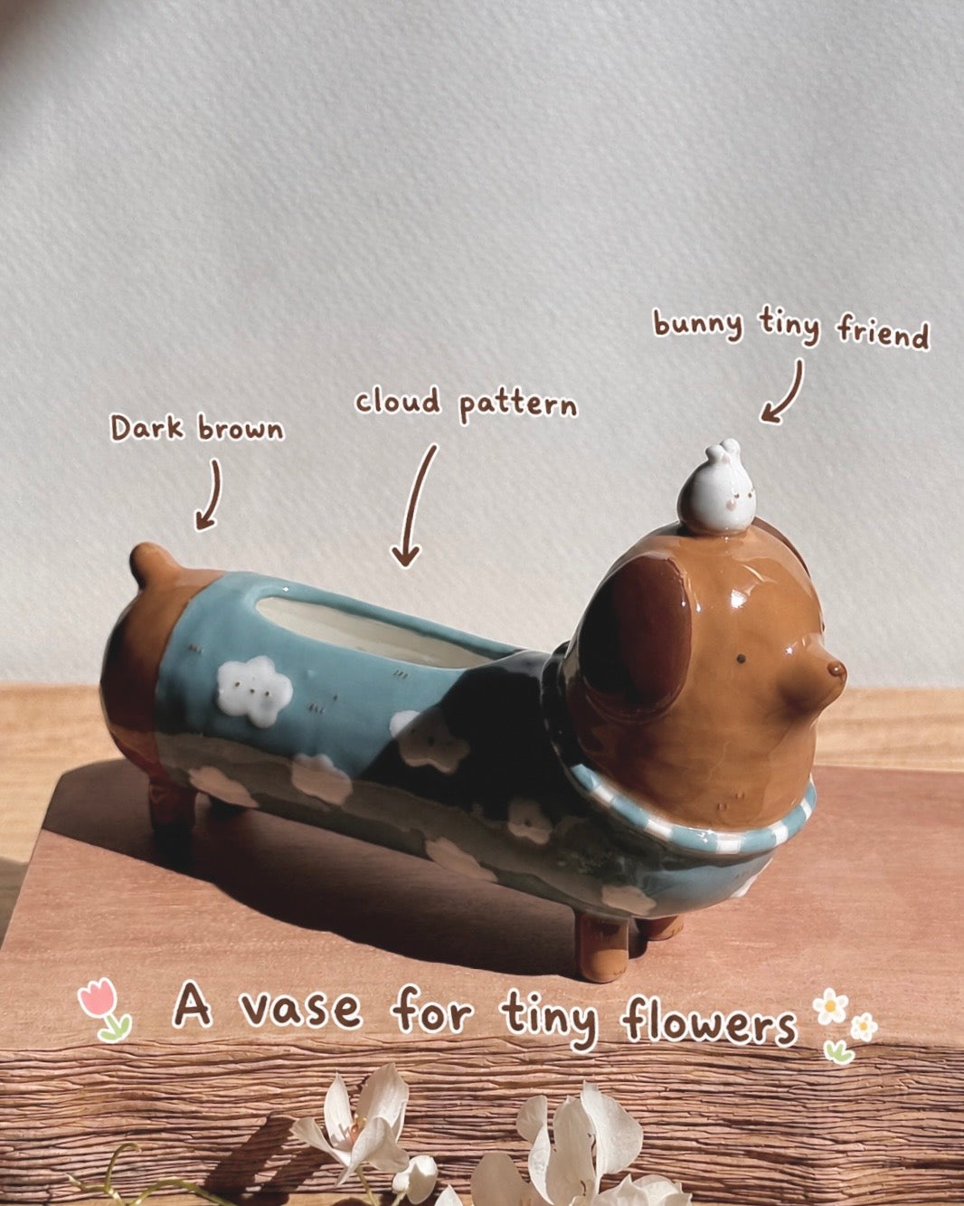 "preorder" 🐶 Customized Dachshund long body Vase