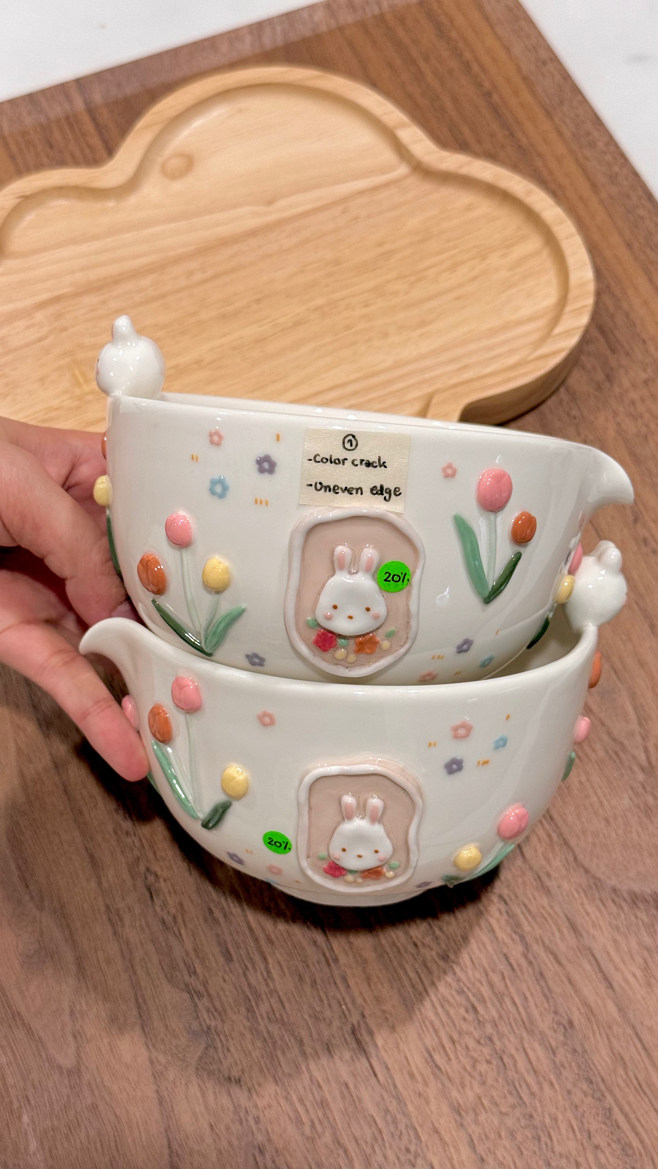 BUNNY TULIP Matcha Bowl, Chawan - Mid Year Sale❗️