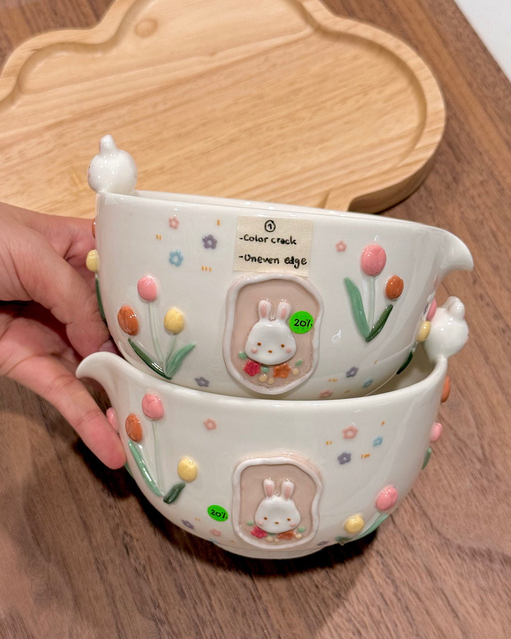 BUNNY TULIP Matcha Bowl, Chawan - Mid Year Sale❗️