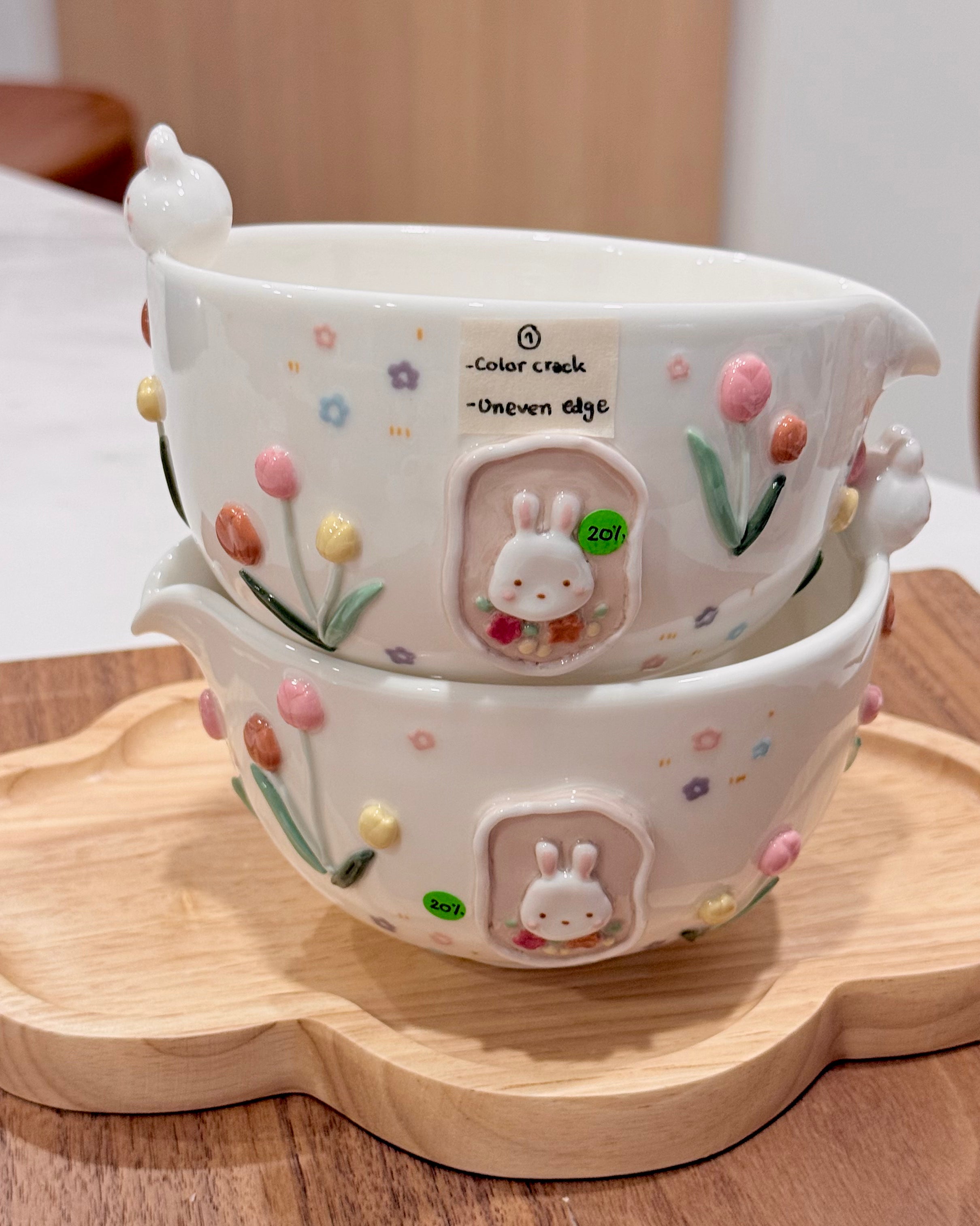 BUNNY TULIP Matcha Bowl, Chawan - Mid Year Sale❗️