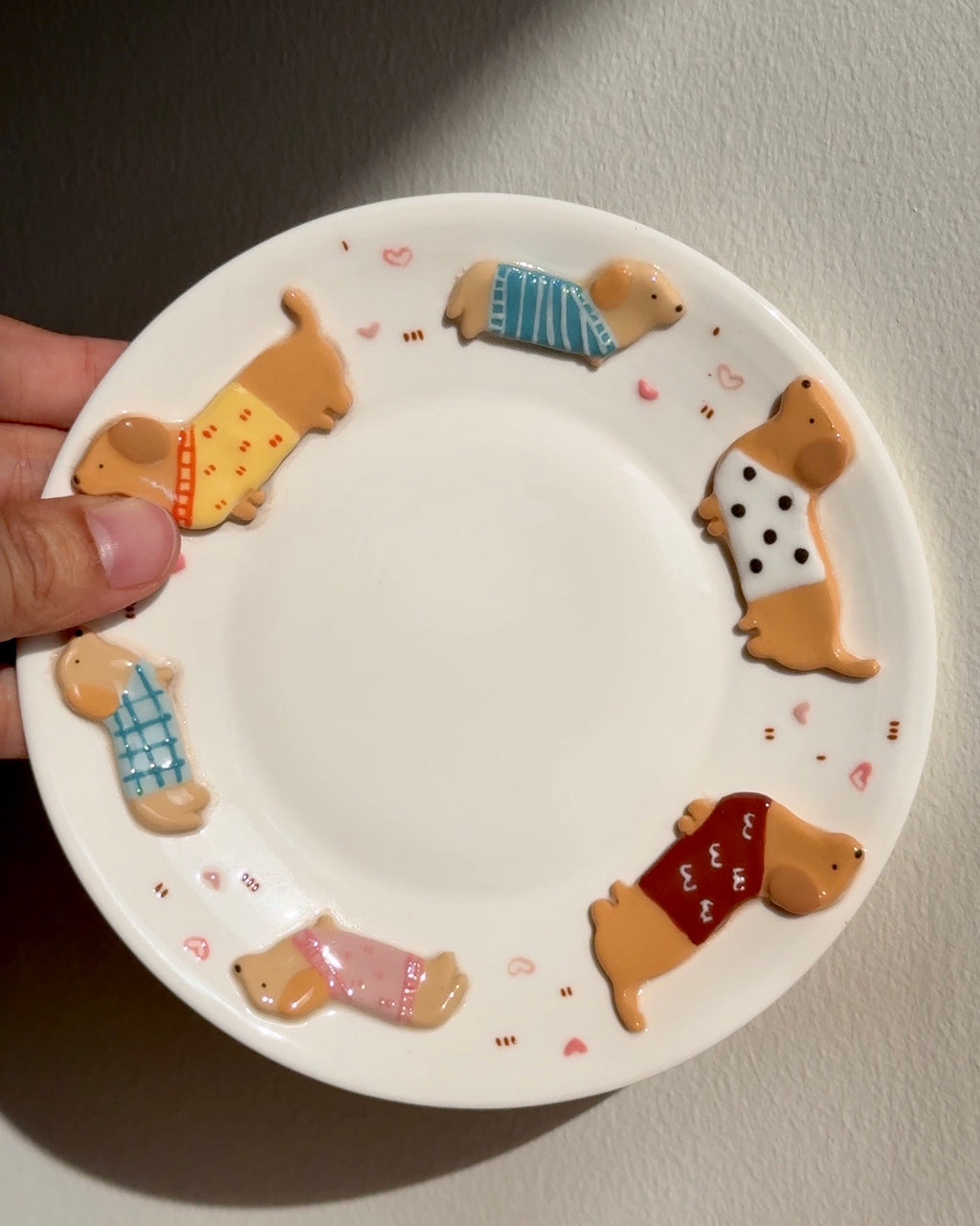 DACHSHUND (Original) plate ,Small plate, PLATE,TRAY (PRE-ORDER), Estimated Completion:JUNE