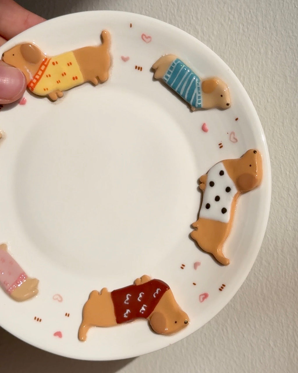 DACHSHUND (Original) plate ,Small plate, PLATE,TRAY (PRE-ORDER), Estimated Completion:JUNE