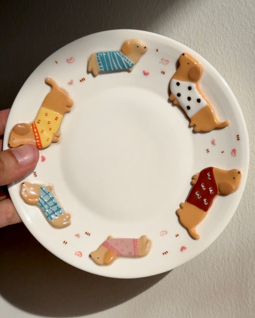 DACHSHUND (Original) plate ,Small plate, PLATE,TRAY (PRE-ORDER), Estimated Completion:JUNE