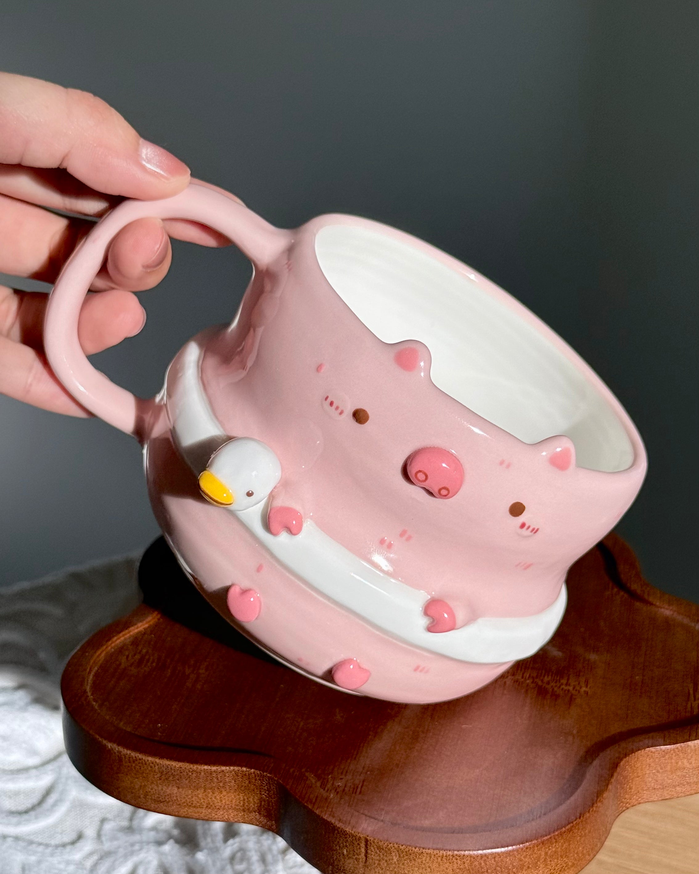 PIGGY, FLUFFY size cup (PRE-ORDER), Estimated Completion: JUNE
