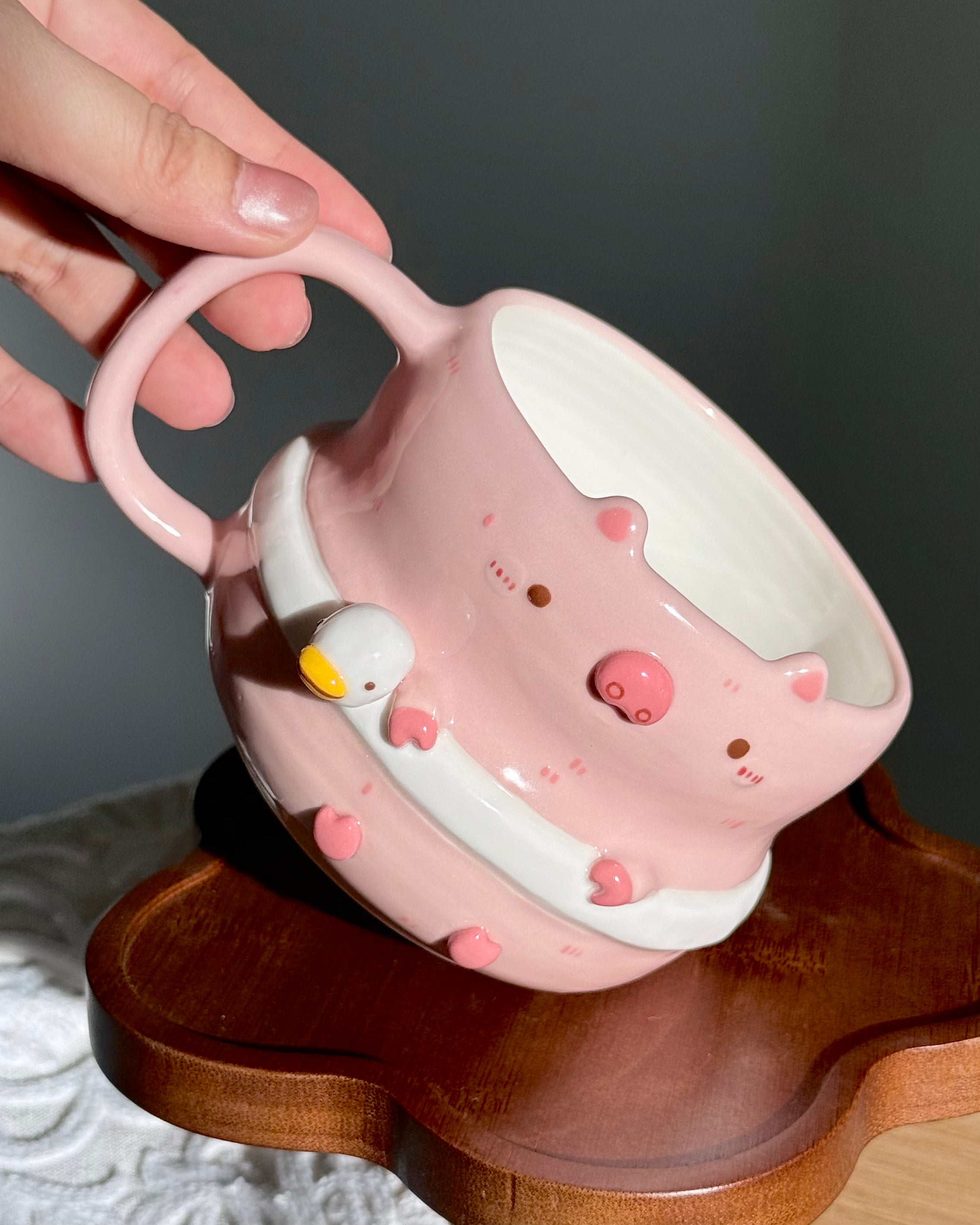 PIGGY, FLUFFY size cup (PRE-ORDER), Estimated Completion: JUNE