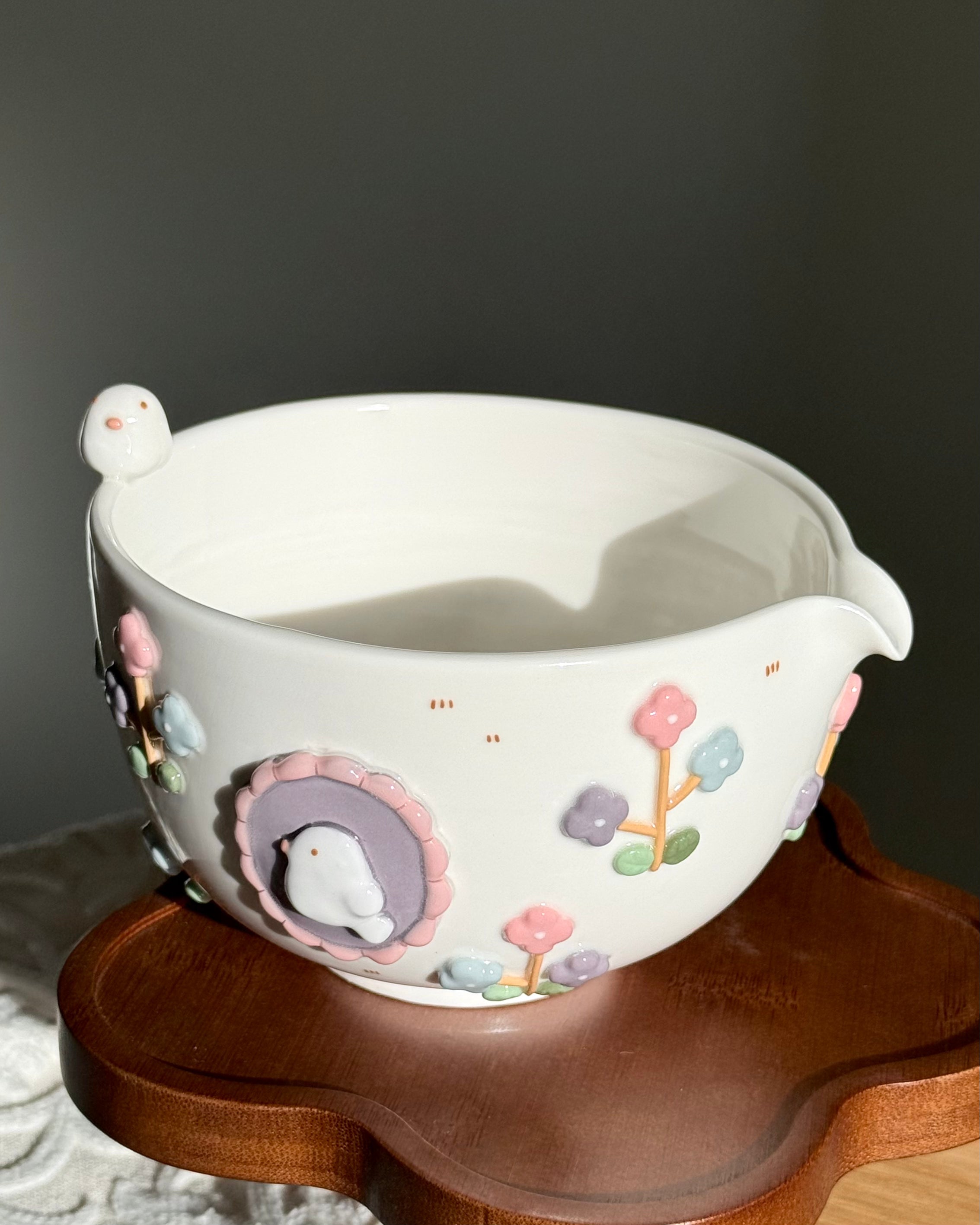 BLOSSOM BIRD Matcha Bowl ( PRE-ORDER), Estimated Completion: JUNE