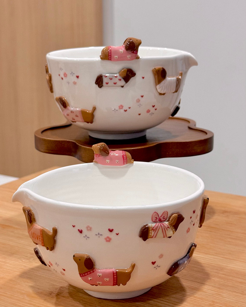 PINK DACHSHUND Matcha Bowl, Chawan - Mid Year Sale❗️