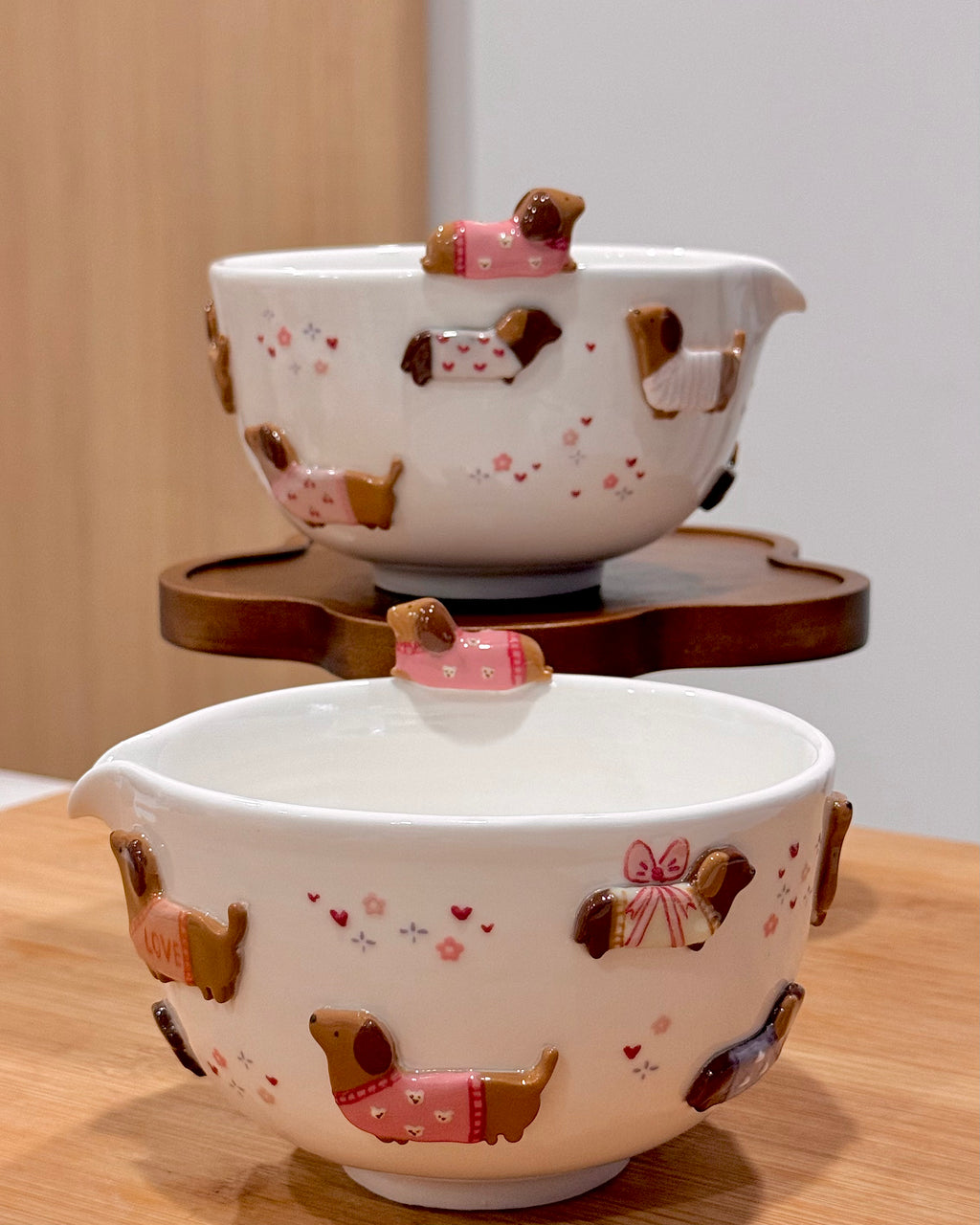 PINK DACHSHUND Matcha Bowl, Chawan - Mid Year Sale❗️