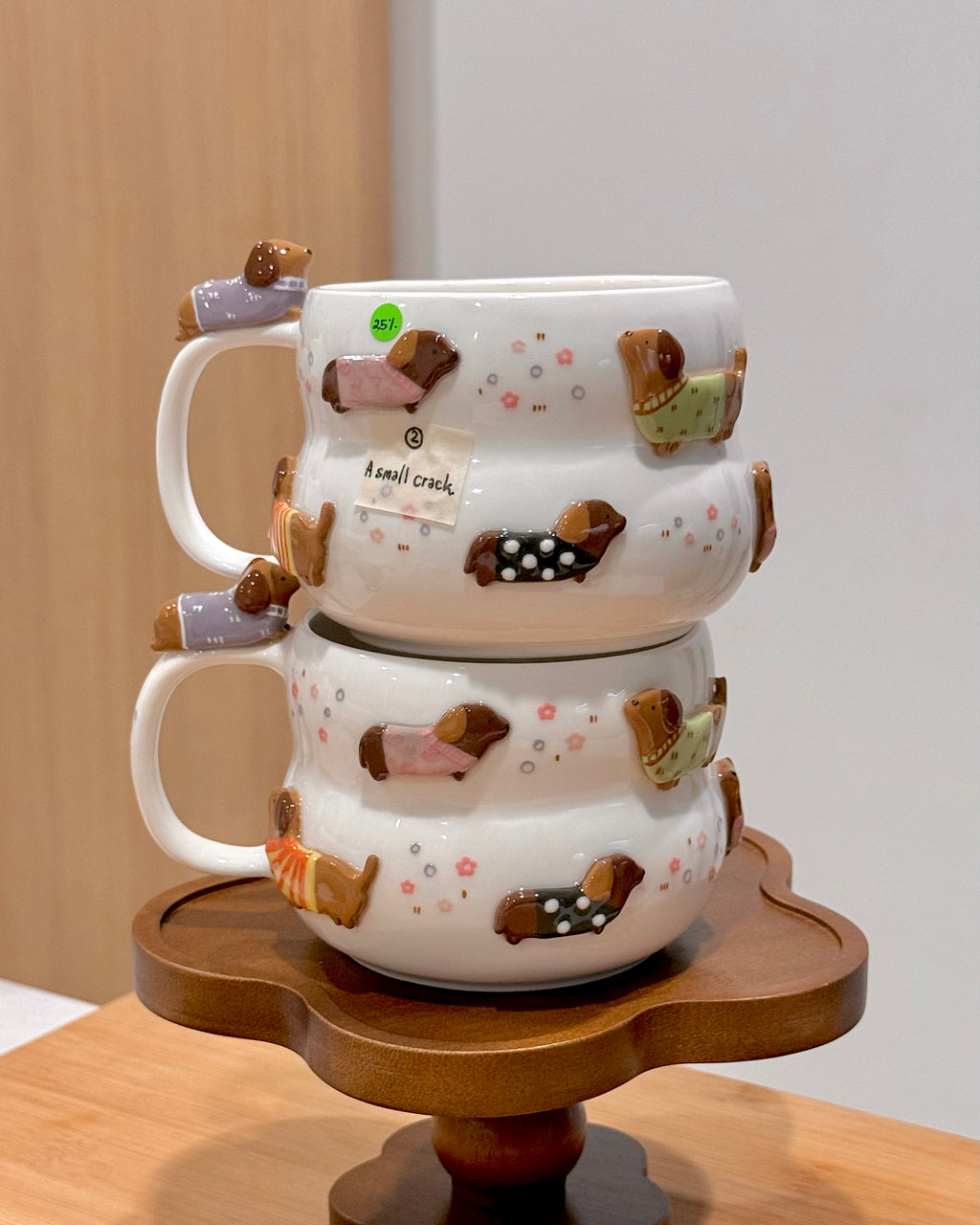 DACHSHUND DARK TONE cup, Fluffy cup- Mid Year Sale❗️