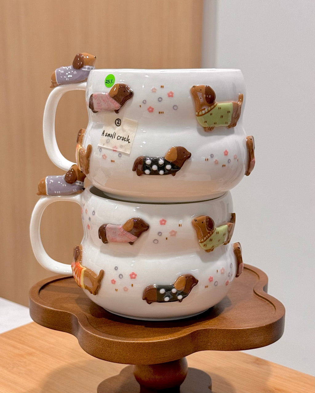 DACHSHUND DARK TONE cup, Fluffy cup- Mid Year Sale❗️
