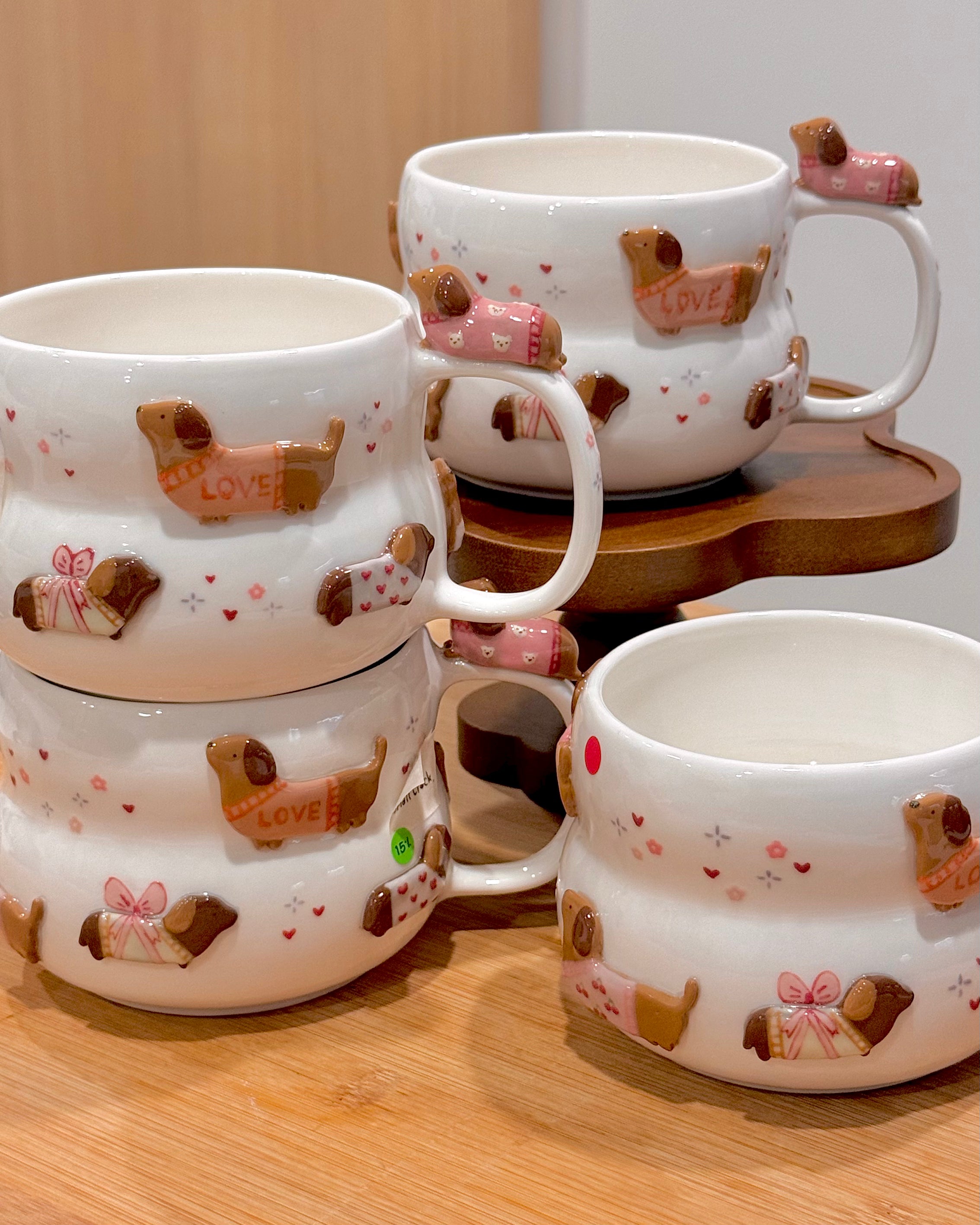 PINK DACHSHUND cup, Fluffy cup- Mid Year Sale❗️