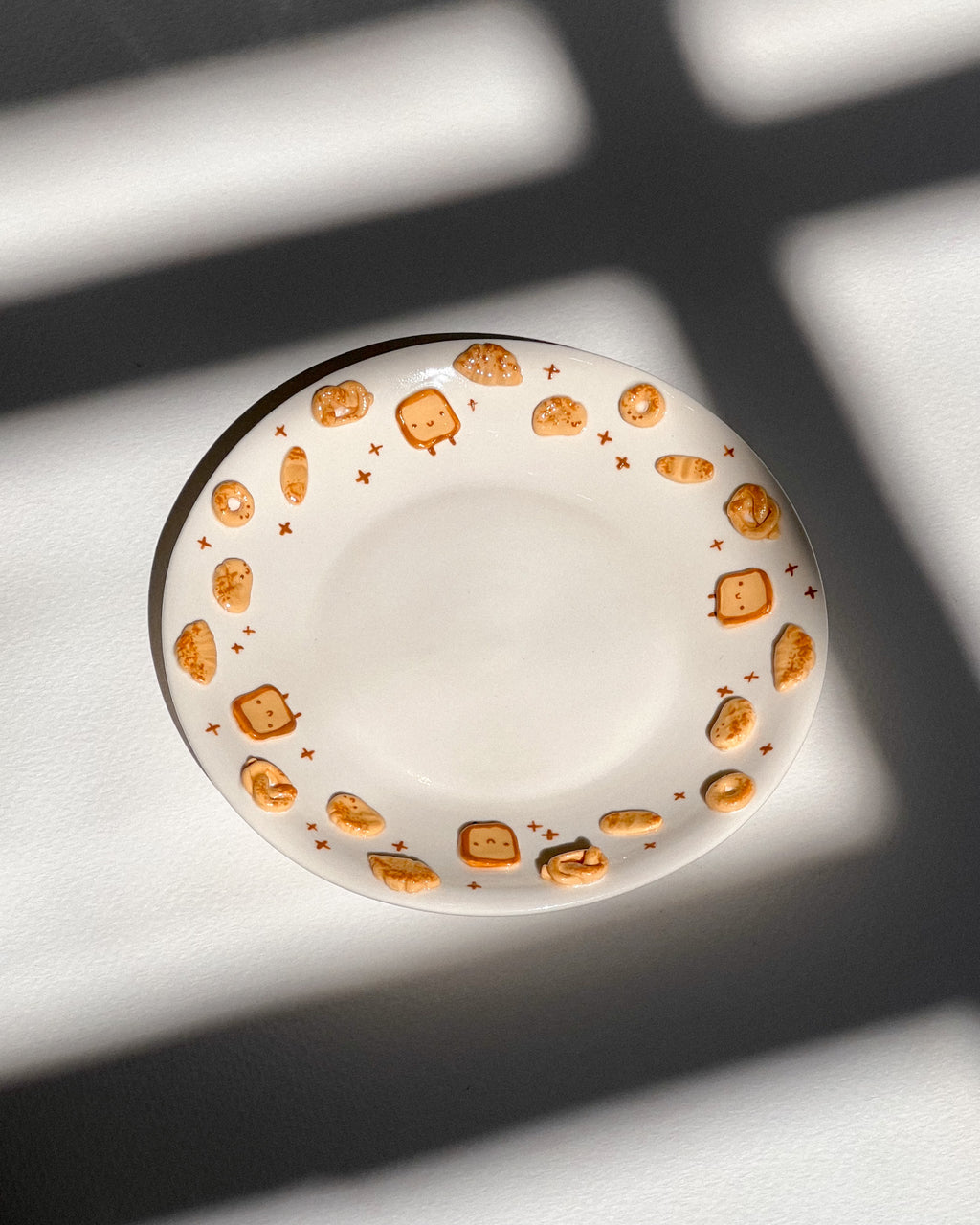 Happy bread plate