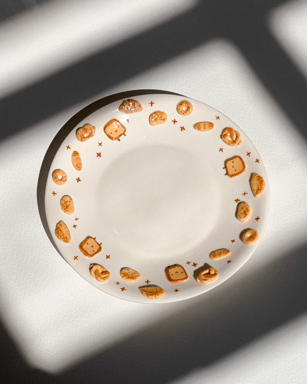 Happy bread plate