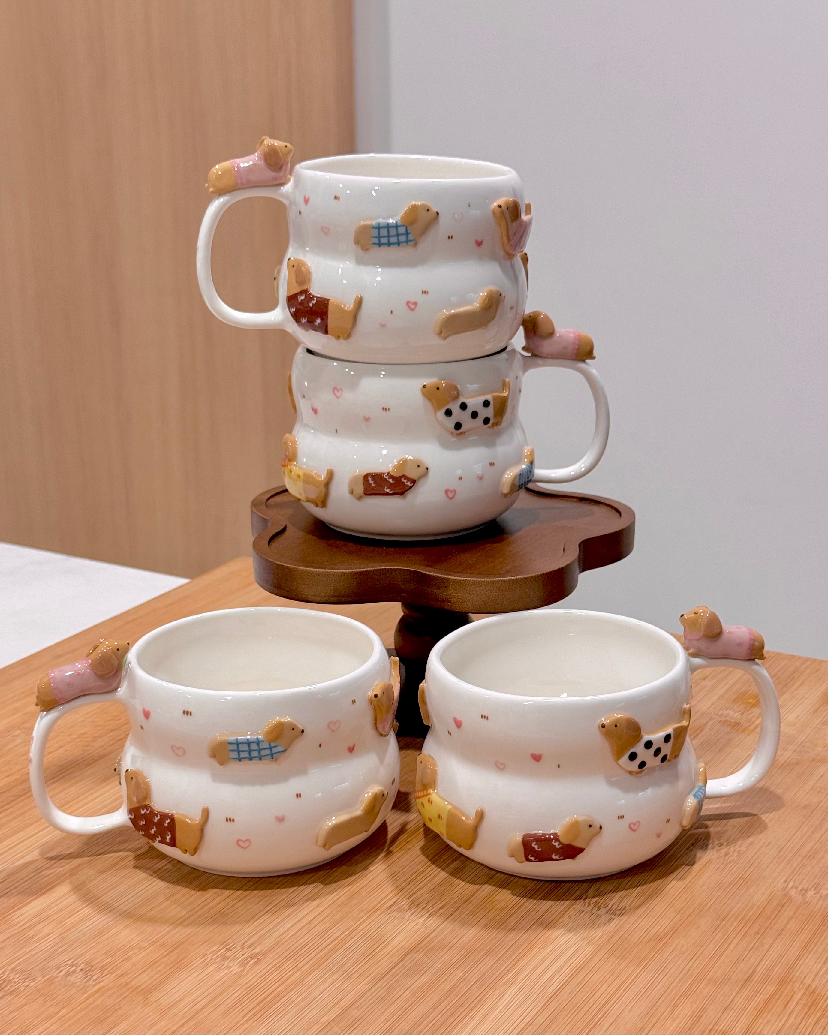 DACHSHUND cup, Fluffy cup- Mid Year Sale❗️