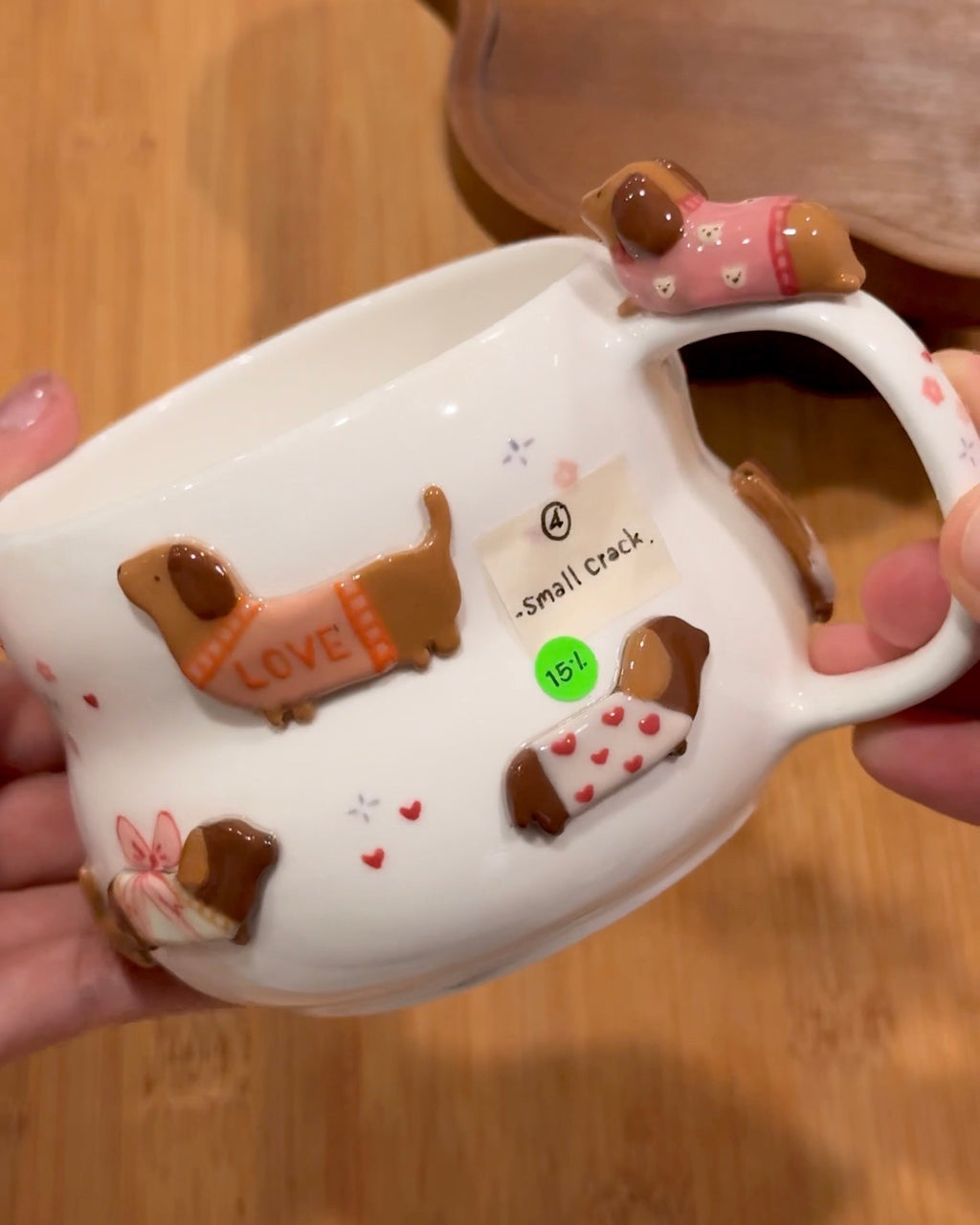 PINK DACHSHUND cup, Fluffy cup- Mid Year Sale❗️