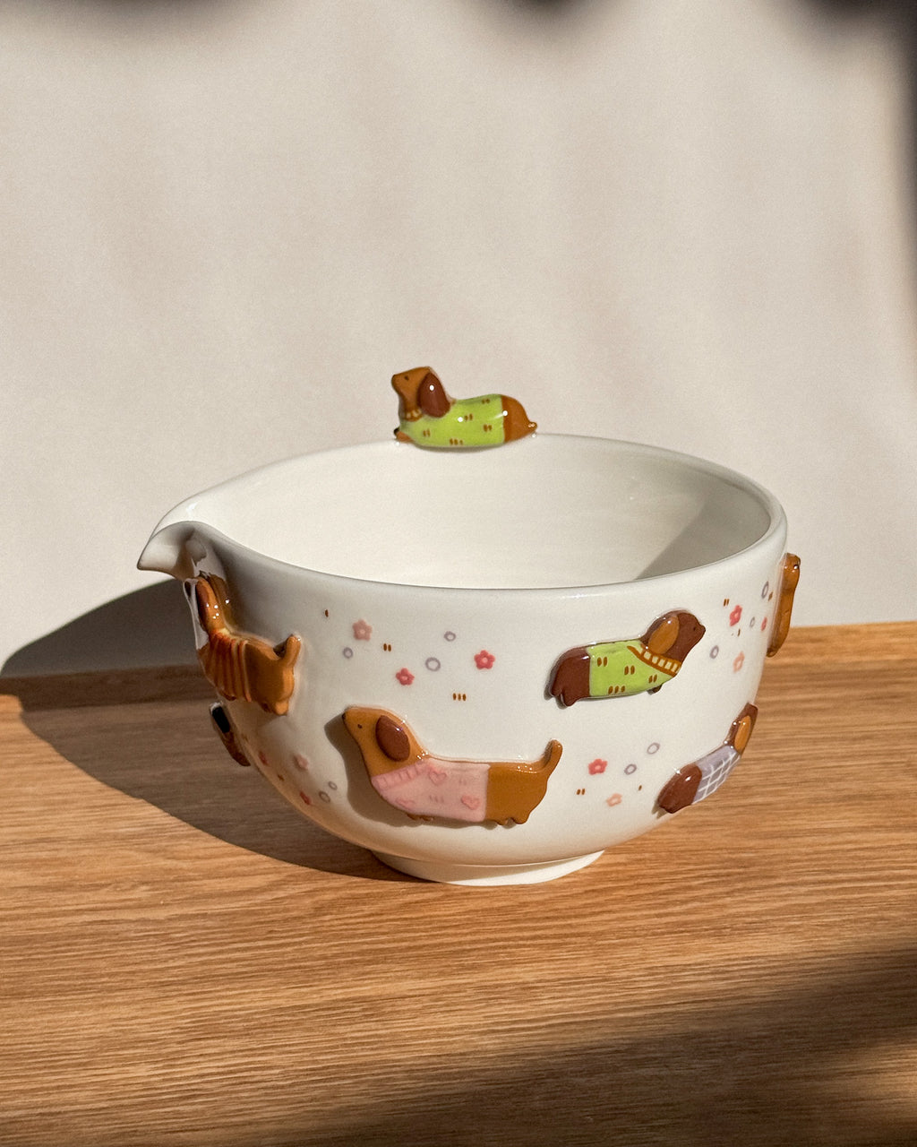DACHSHUND DARK TONE matcha bowl, Chawan