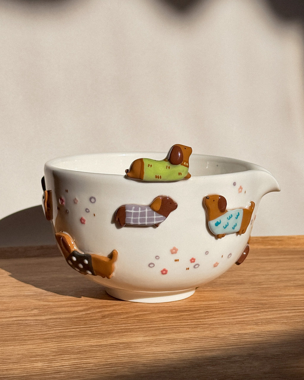 DACHSHUND DARK TONE matcha bowl, Chawan
