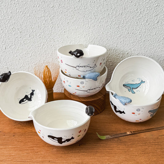 UNDER THE SEA Matcha bowl, Chawan