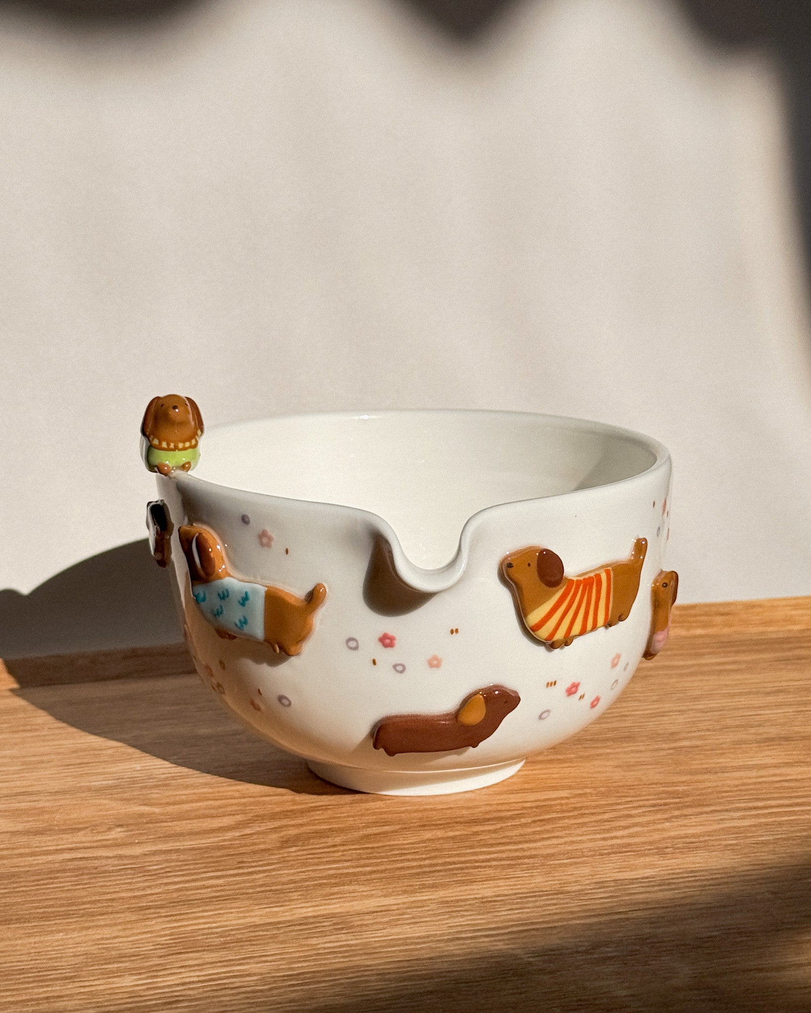 DACHSHUND DARK TONE matcha bowl, Chawan