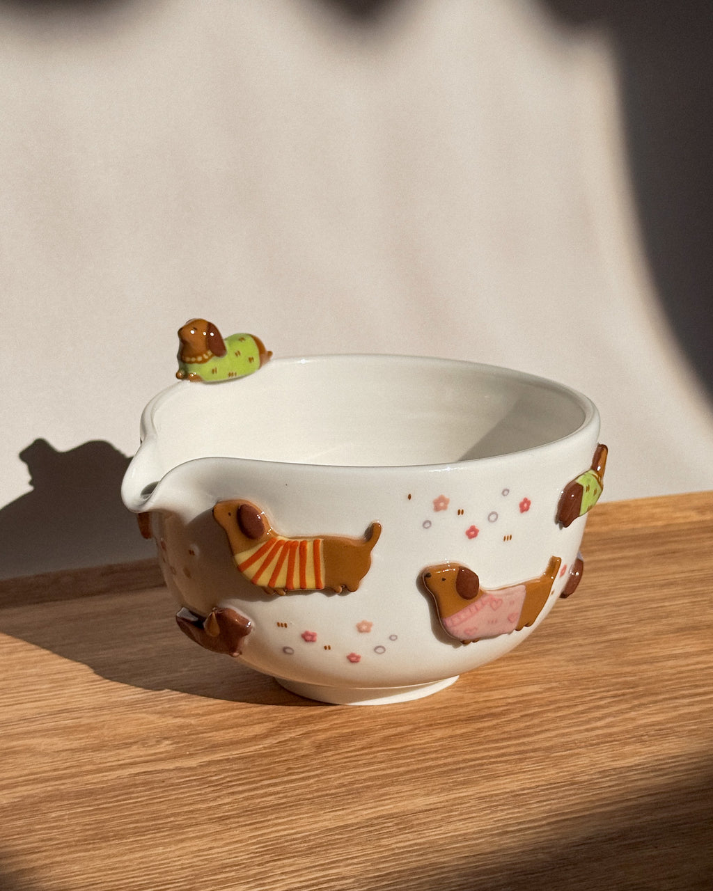 DACHSHUND DARK TONE matcha bowl, Chawan