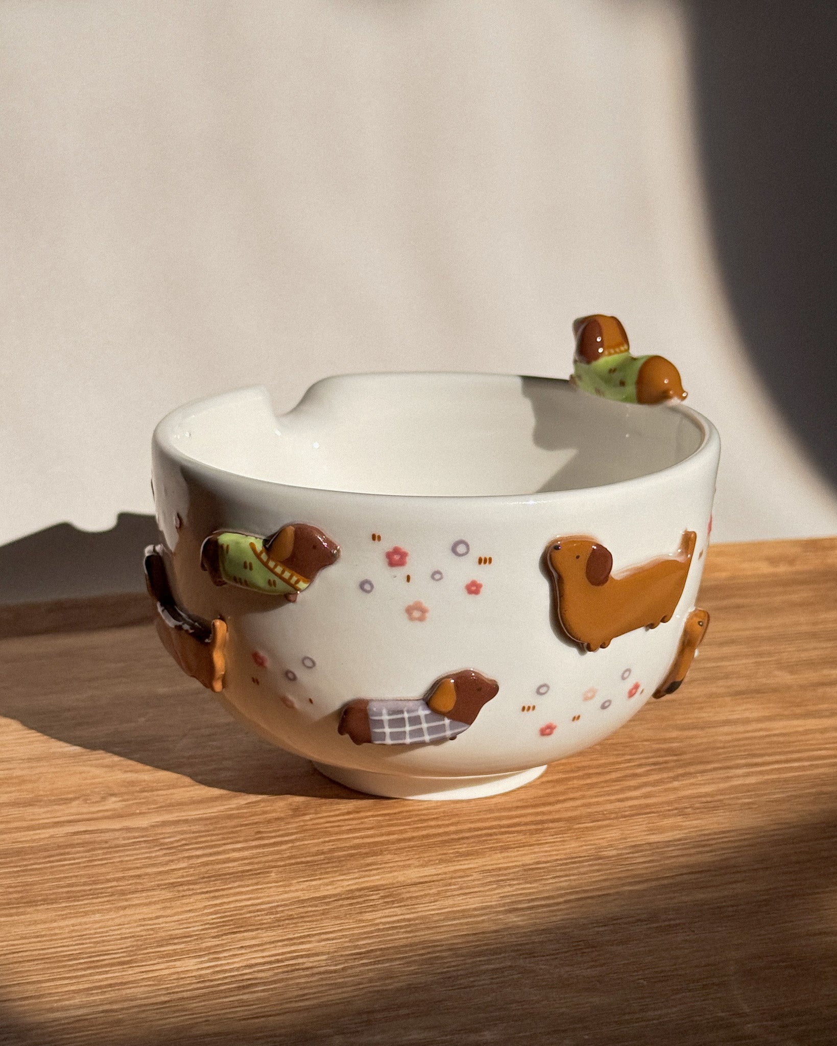 DACHSHUND DARK TONE matcha bowl, Chawan