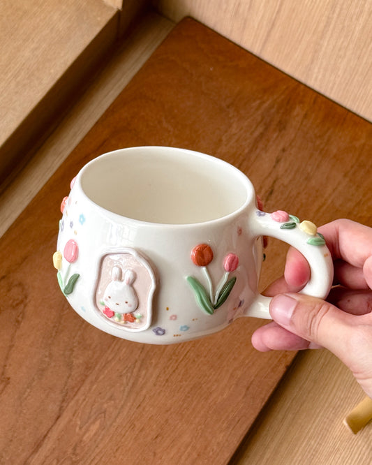 BUNNY TULIP cup, CHUBBY size (PRE-ORDER), Estimated Completion: September-October
