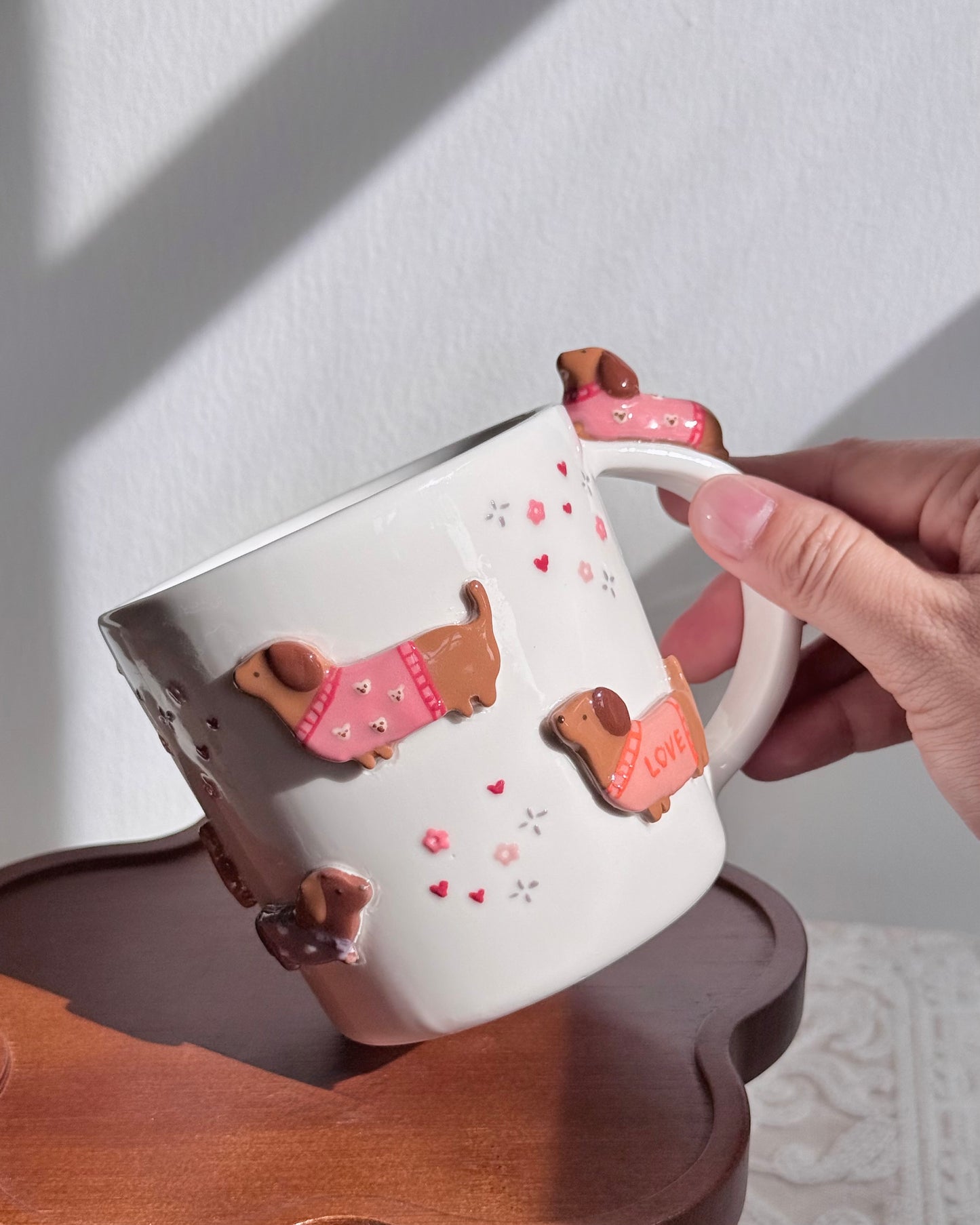 PINK DACHSHUND, CLASSIC size cup (PRE-ORDER), Estimated Completion:JULY