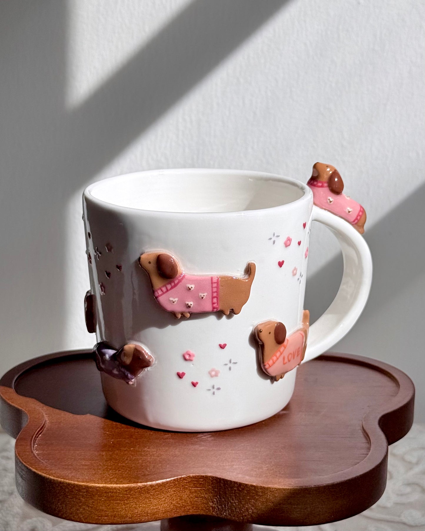 PINK DACHSHUND, CLASSIC size cup (PRE-ORDER), Estimated Completion:JULY