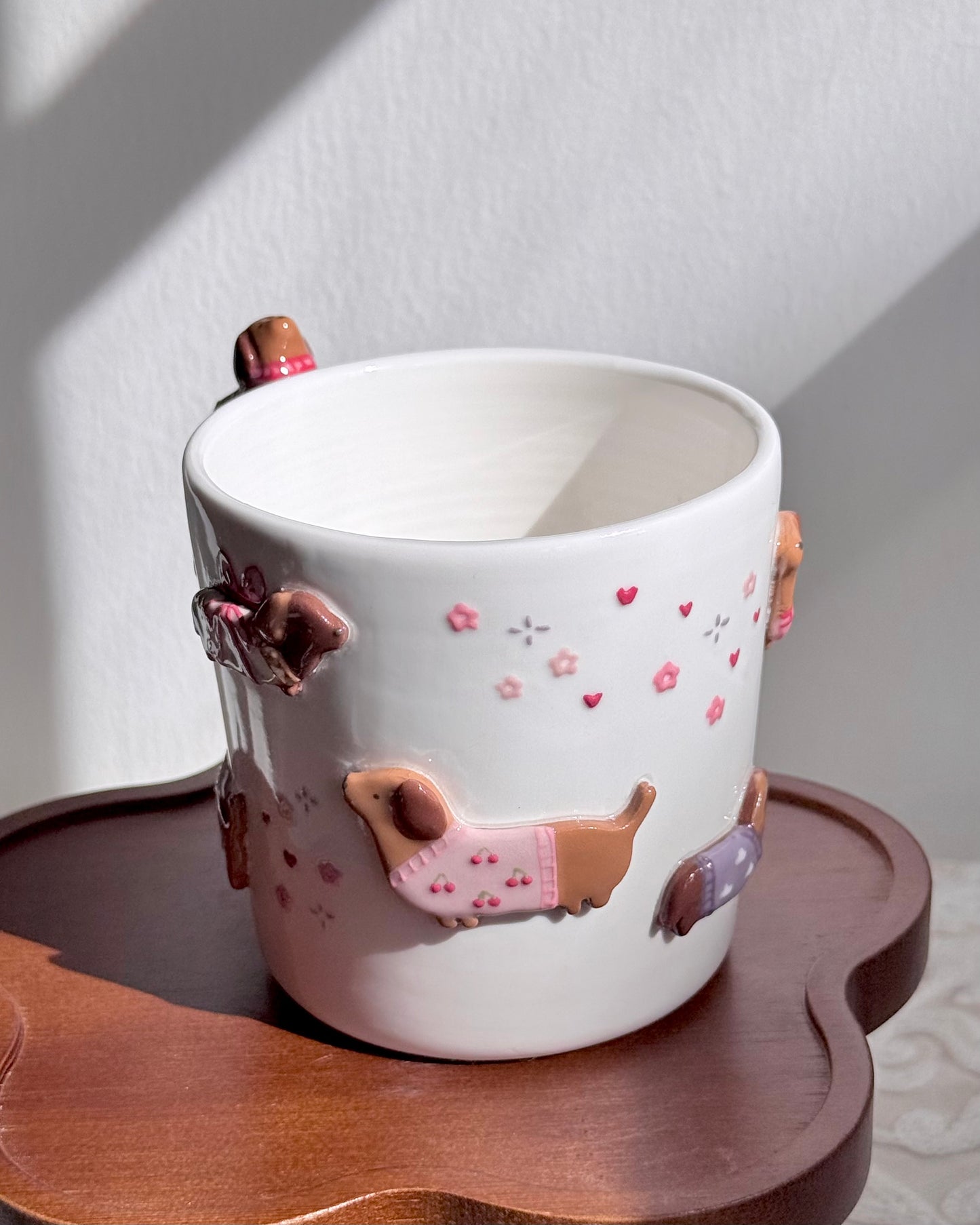 PINK DACHSHUND, CLASSIC size cup (PRE-ORDER), Estimated Completion:JULY