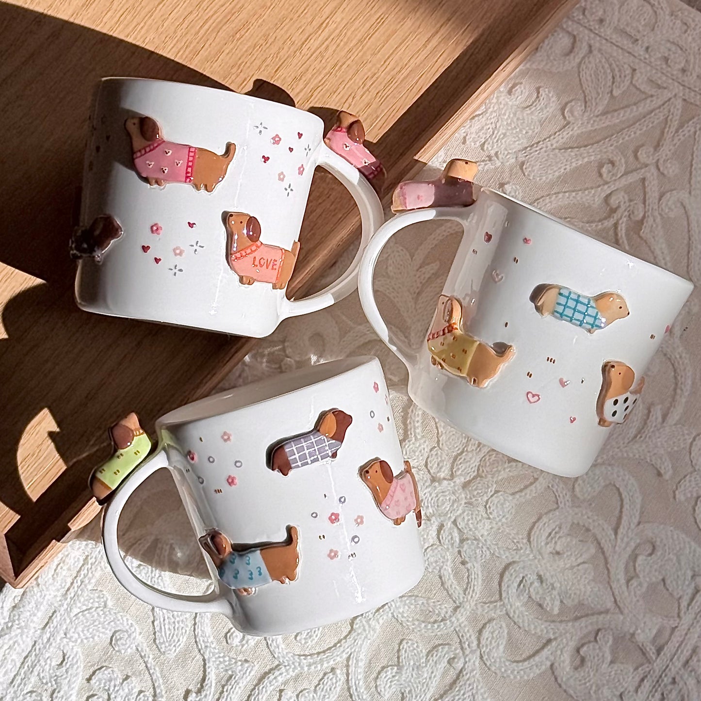 PINK DACHSHUND, CLASSIC size cup (PRE-ORDER), Estimated Completion:JULY