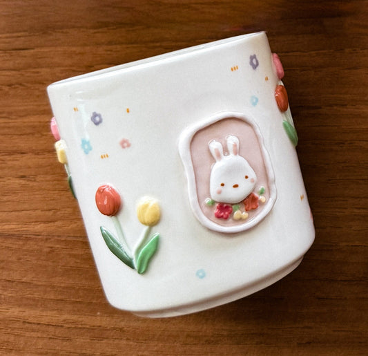 BUNNY TULIP TEA CUP size (PRE-ORDER), Estimated Completion: September-October