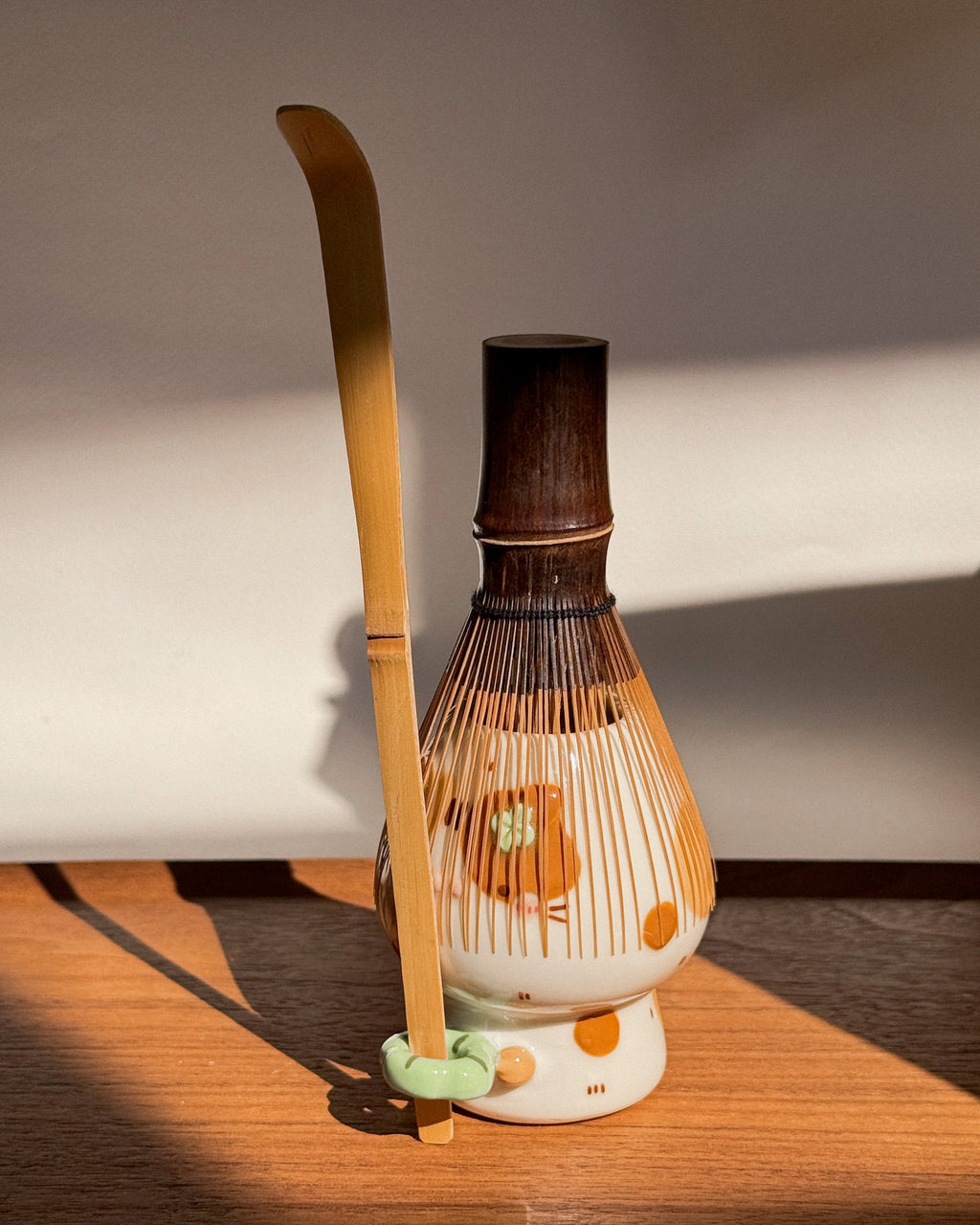 LUCKY CAT chasen holder, whisk holder