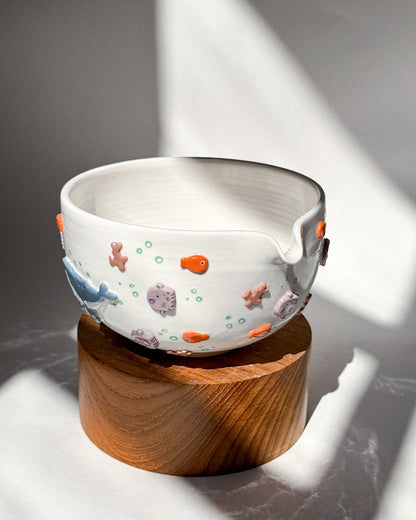 ✨Mid year sale : HUMPBACK WHALE Matcha bowl, Chawan, 15% discount.