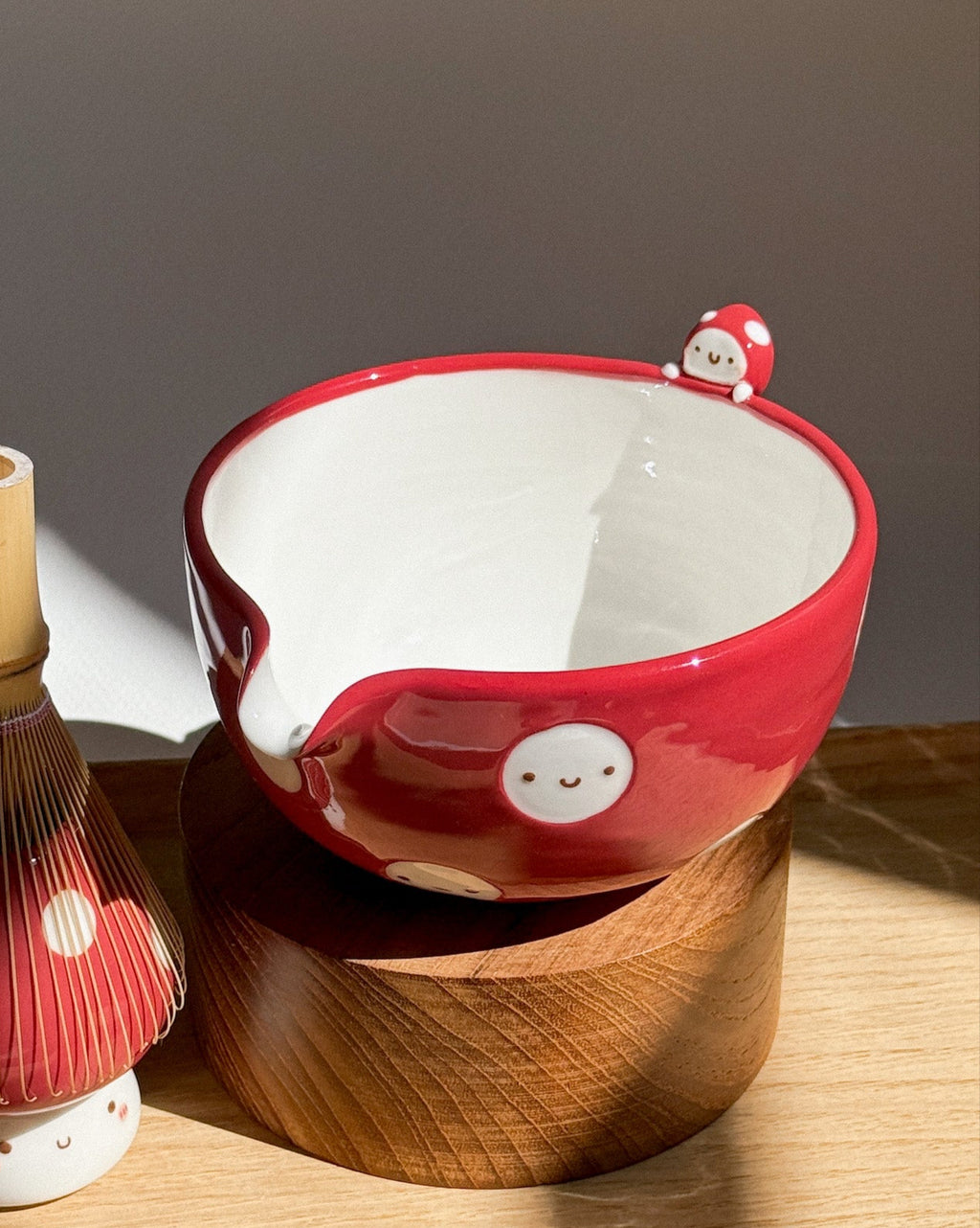 MUSHROOM Matcha bowl, Chawan