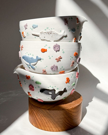 ✨Mid year sale : HUMPBACK WHALE Matcha bowl, Chawan, 15% discount.