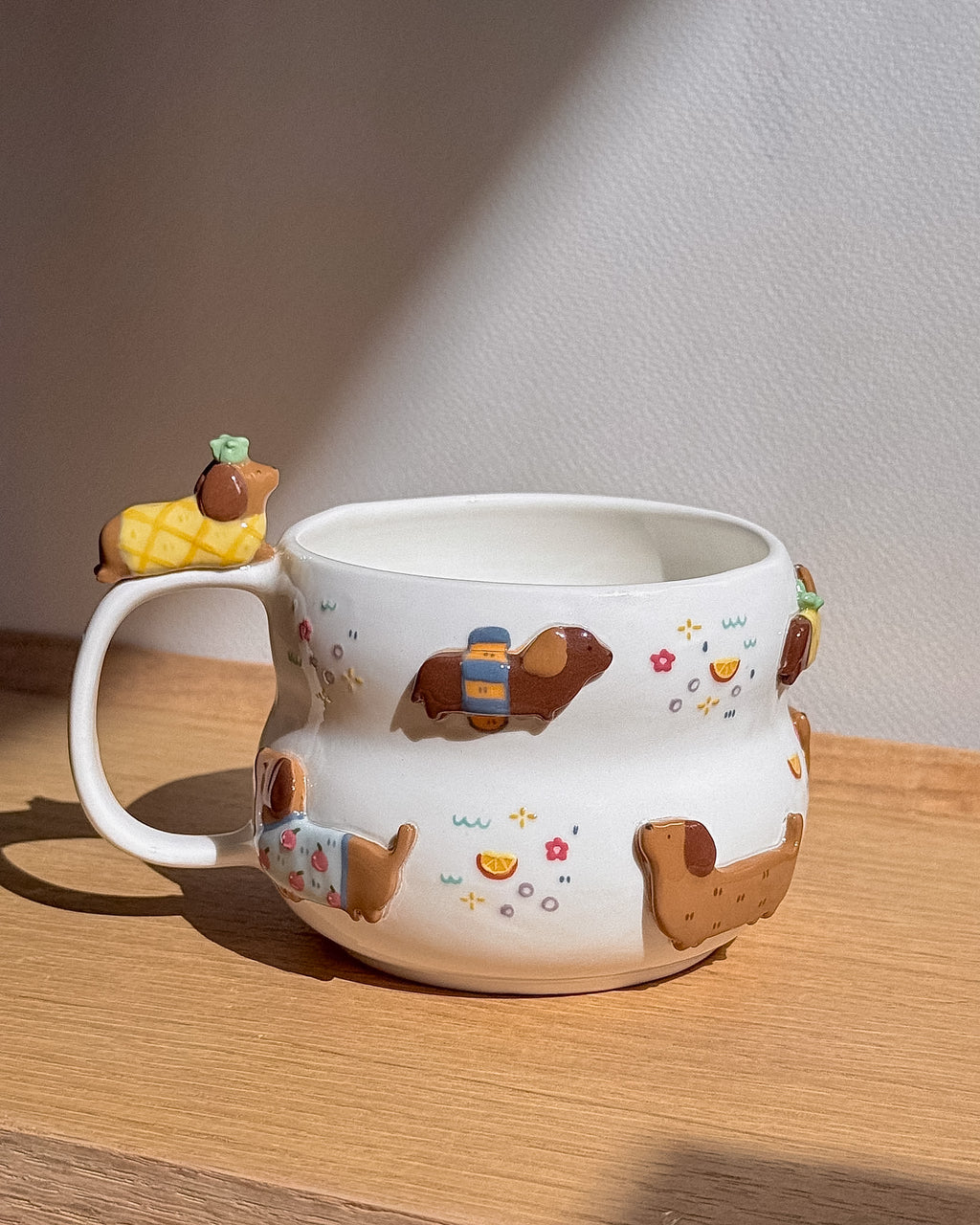 "preorder" SUMMER DACHSHUND FLUFFY size cup : Estimated Completion: JULY
