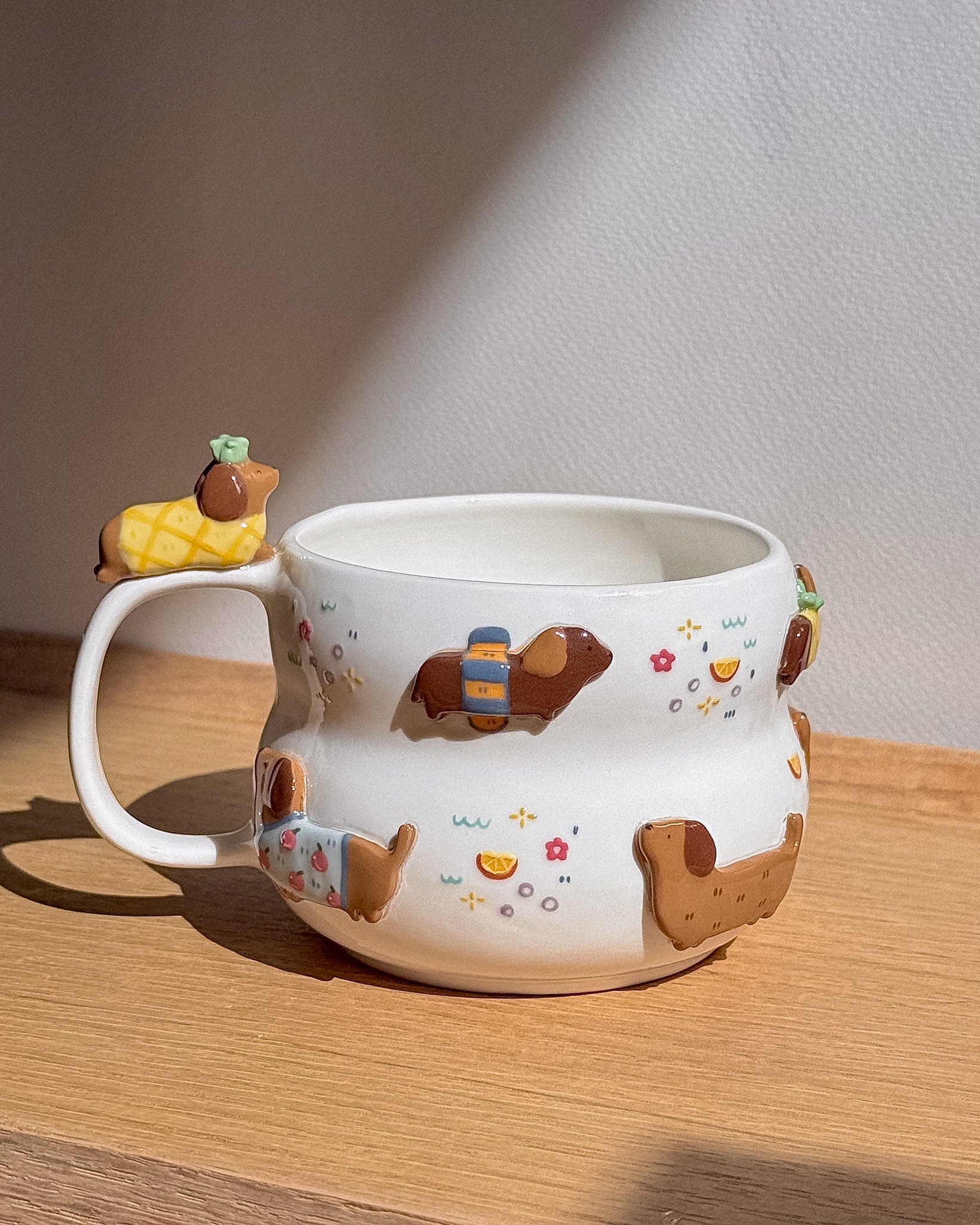 "preorder" SUMMER DACHSHUND FLUFFY size cup : Estimated Completion: JULY