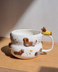 "preorder" SUMMER DACHSHUND FLUFFY size cup : Estimated Completion: JULY