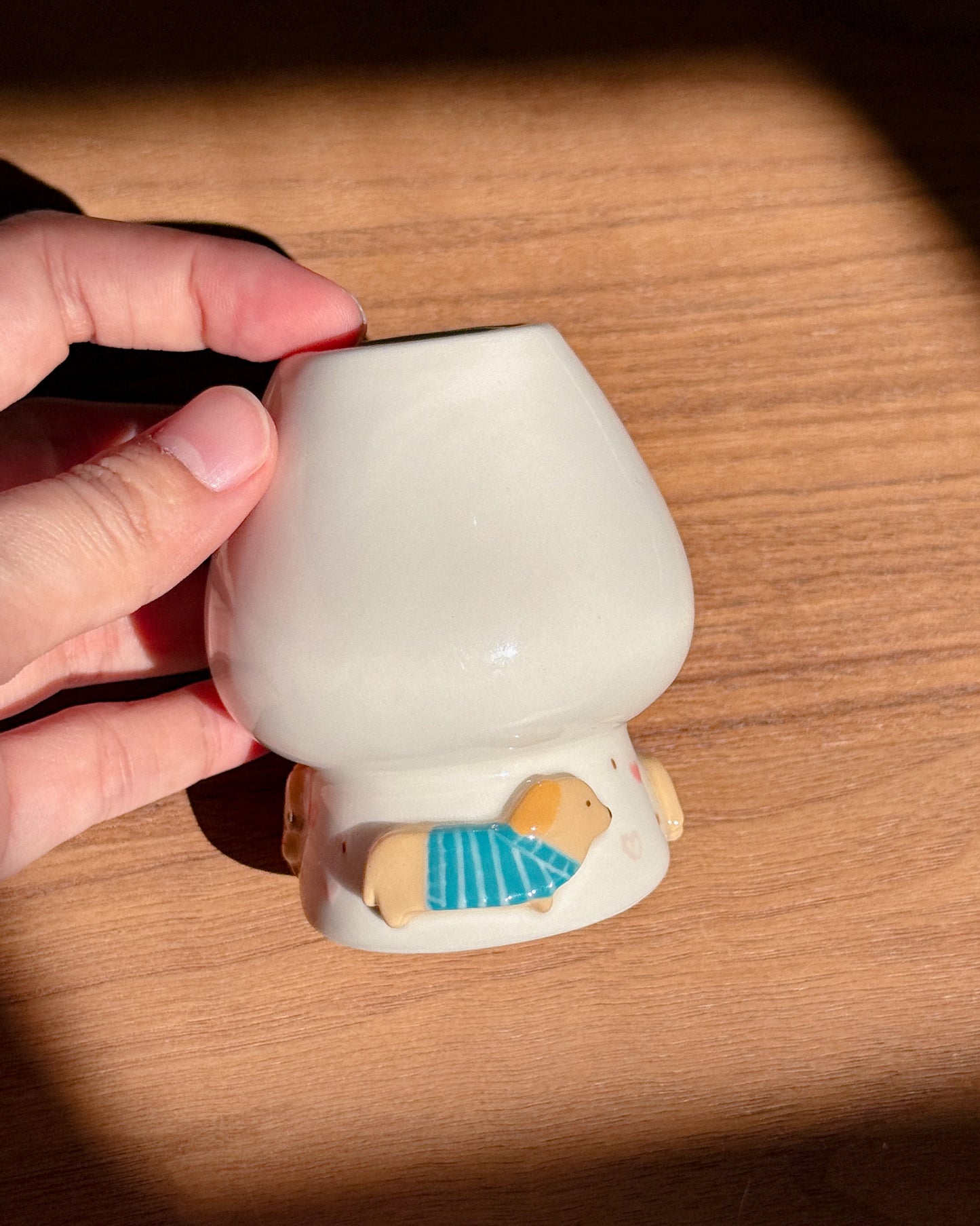 DACHSHUND chasen holder, whisk holder