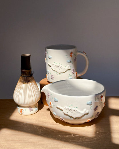 NARWHAL chasen holder, whisk holder, chasen stand