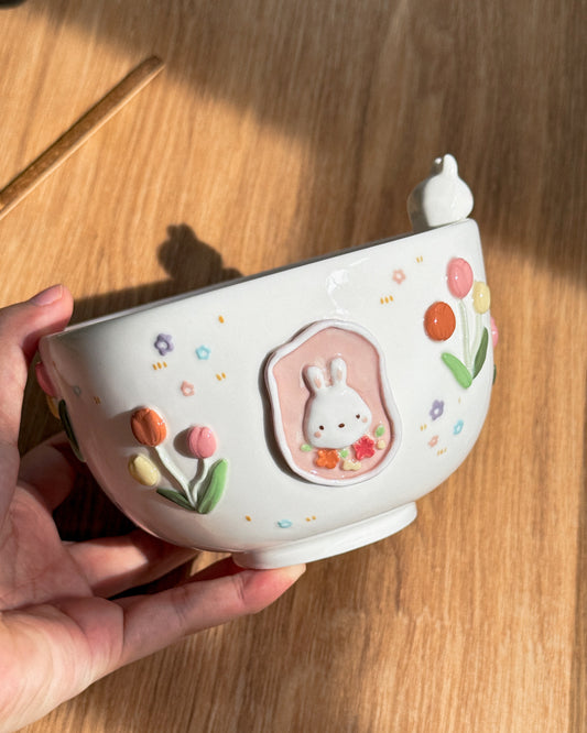 BUNNY TULIP BOWL (No Spout) – Pre-Order | Est. Completion: Oct–Nov