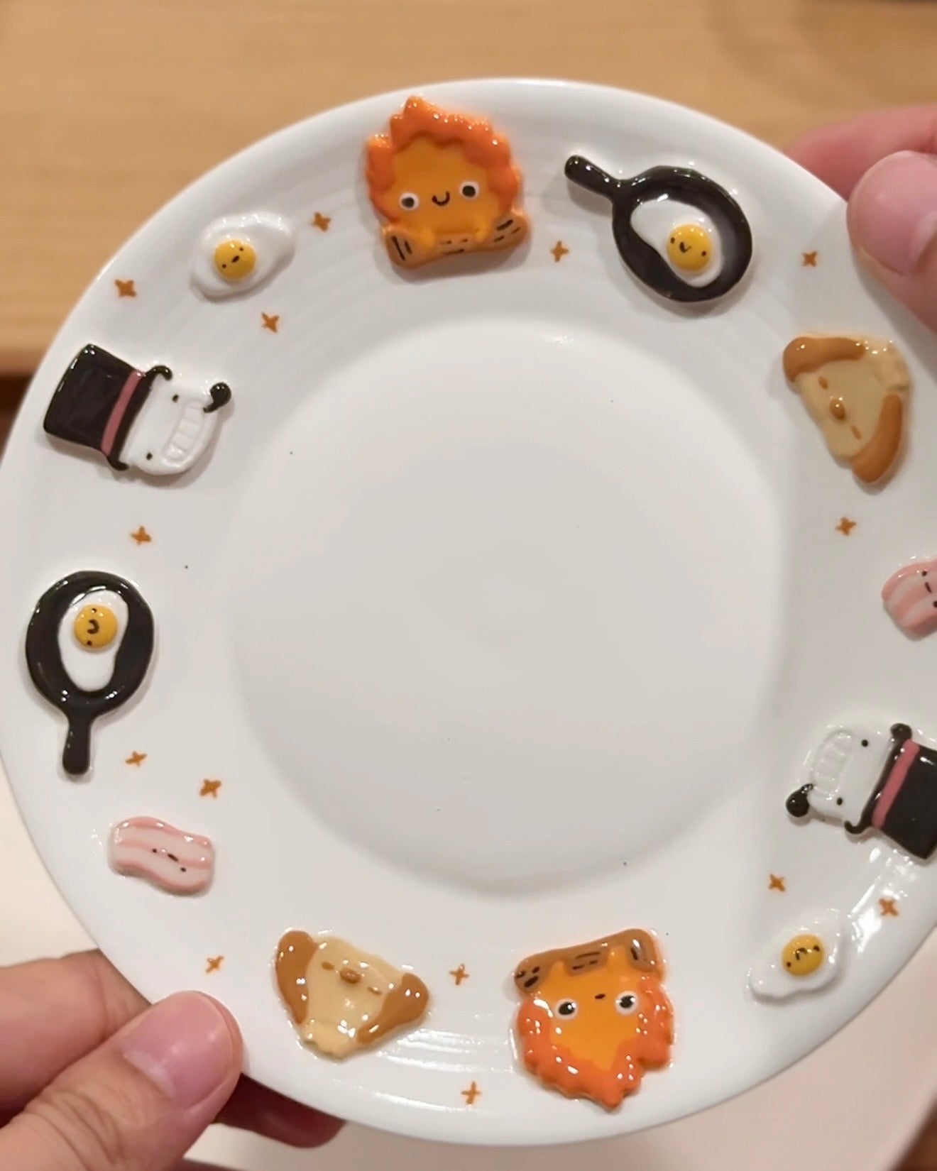 TINY FIRE plate ,Small plate, Dessert plate